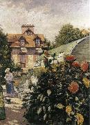 Big Chrysanthemum in the garden Gustave Caillebotte